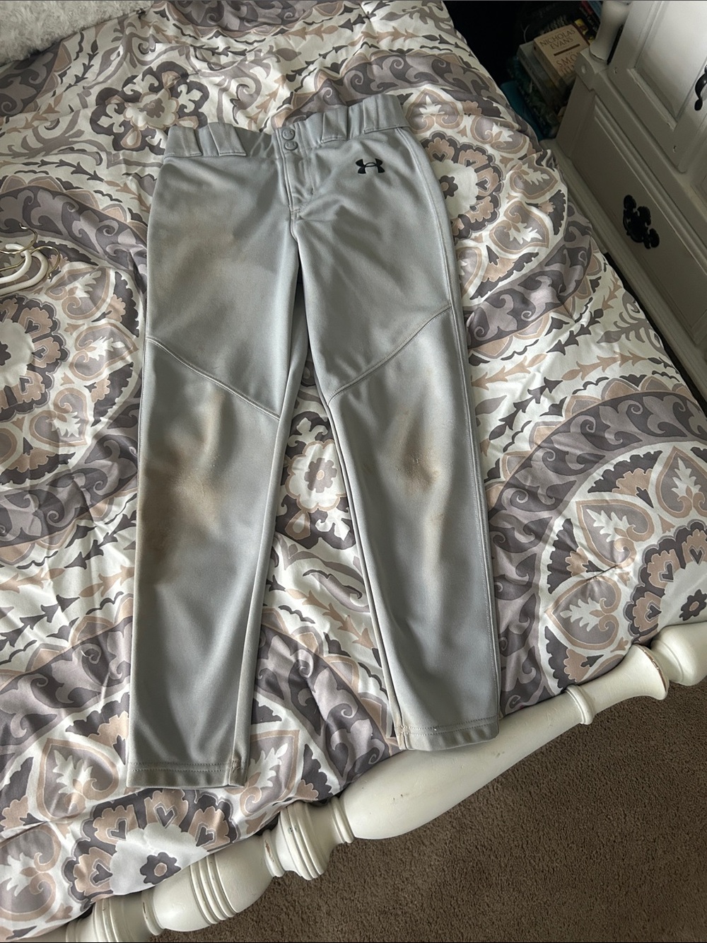 Under Armour Light Gray Performance Baseball Pants